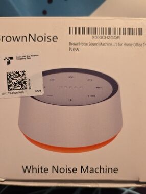 Brown Noise Sound Machine - White - New- 30 Sounds, 12 Colors, 5 Timers.
